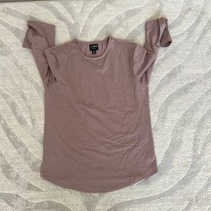 Salmon red Cuts XL Curved hem long sleeve tee, never worn.